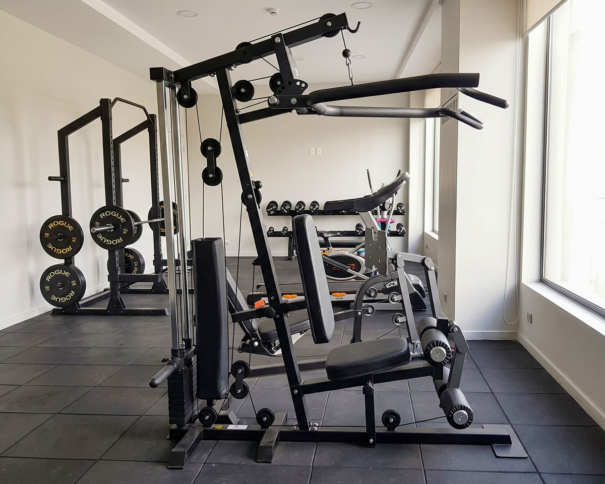 Gym available for guests at Los Olivos Hotel